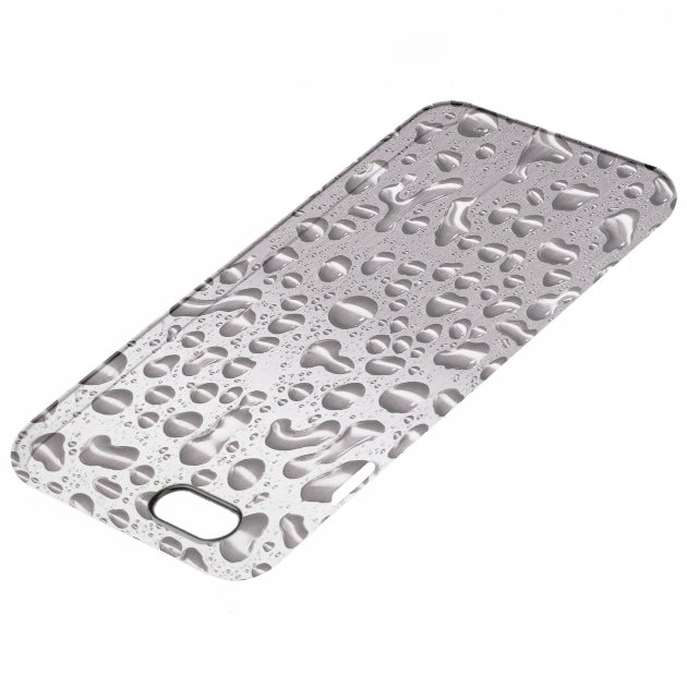 Cool Raindrops on Metal Stainless Steel Pattern Uncommon Clearlyâ„¢ Deflector iPhone 6 Plus Case-3