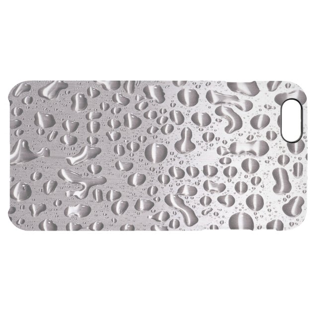 Cool Raindrops on Metal Stainless Steel Pattern Uncommon Clearlyâ„¢ Deflector iPhone 6 Plus Case-5