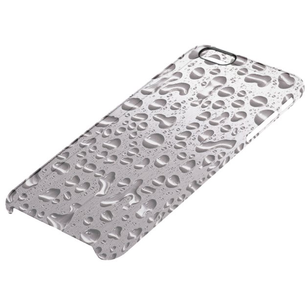 Cool Raindrops on Metal Stainless Steel Pattern Uncommon Clearlyâ„¢ Deflector iPhone 6 Plus Case-4