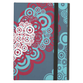 Cool Red and Blue Hearts Circles Pattern iPad Cases