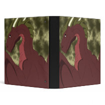 Cool Red And Yellow Dragon binders by mydeas Cool Red And Yellow Dragon binders