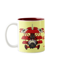 Cool red baron plane coffee mug