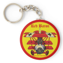 Cool red baron plane keychain design