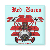 Cool red baron plane magnet design