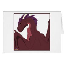 Cool Red Dragon Purple Hair cards