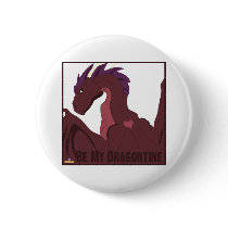 Cool Red Dragon Purple Hair Heart Tattoo Be My Dra buttons