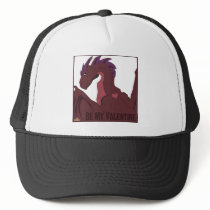 Cool Red Dragon Purple Hair Heart Tattoo Be My Val hats by holidayhearth Cool Red Dragon Purple Hair Heart Tattoo Be My Val hats