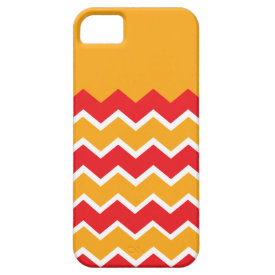 Cool Red Gold Chevron Zigzag Striped Pattern iPhone 5 Cover