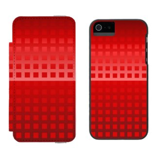 Cool Red Squares Pattern Wallet Case For iPhone SE/5/5s