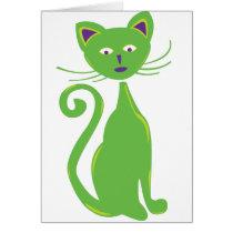 Cool Retro Cat Greeting Cards