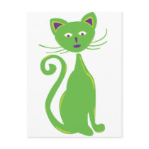 Cool Retro Cat Postcard