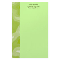Cool Retro Chartreuse Personalized Stationery