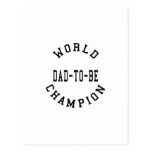 Cool Retro Dads to Be : World Champion Dad to Be Postcards