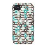 Cool retro disco pattern illustration iPhone 4 case