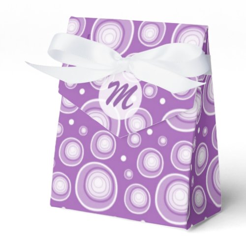 Cool Retro Dots Pattern:Lavender Party Favor Boxes
