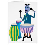 Cool Retro Drummer Card