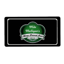 Cool Retro Homebrewed Irish Beer Label Personalized Shipping Labels