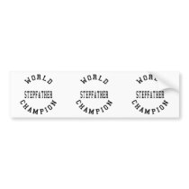 Cool Retro World Champion Stepfather Bumper Sticker