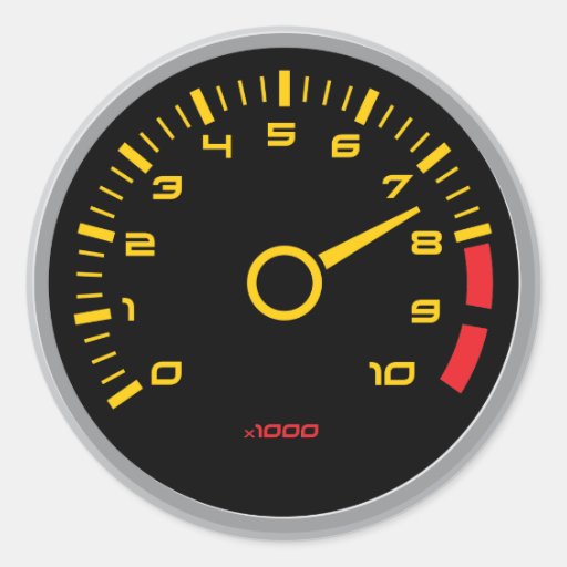 Cool RPM Gauge Sticker Zazzle