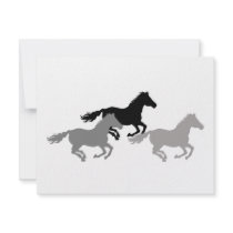 Cool running horses invitations
