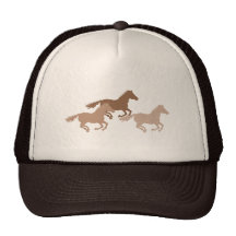 Cool running horses trucker hat