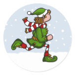 cool runnings elf round sticker