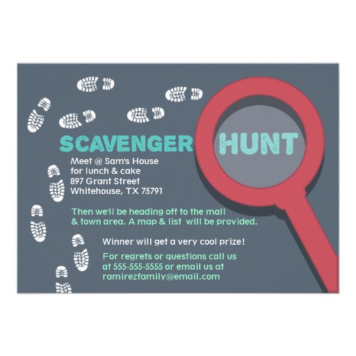 Cool Scavenger Hunt Invitation