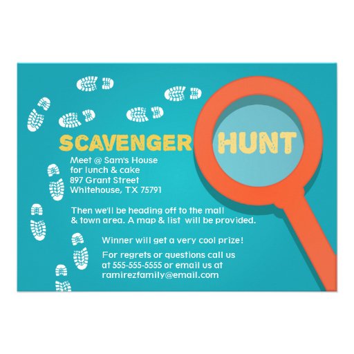 Cool Scavenger Hunt Invitation