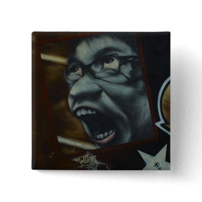 Cool Scream Graffiti Face Pins by OutOfLimits