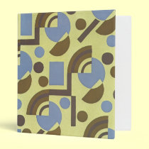Cool Shapes Vintage Art Deco Abstract Binder binders