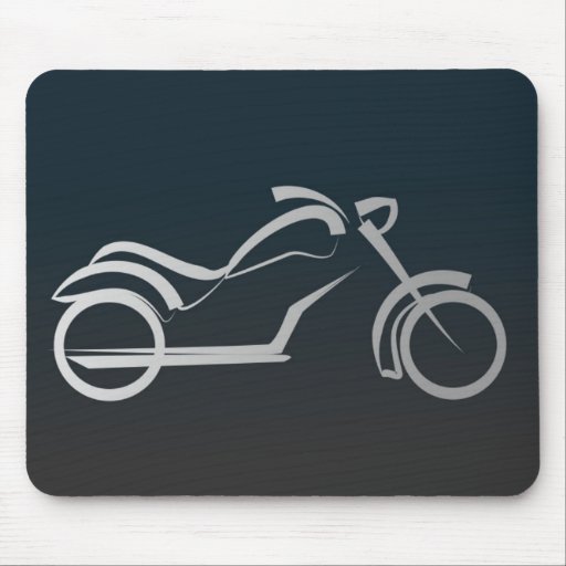 Cool Silver Motorcycle Frame Black Mousepad