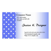 cool, simple, elegant blue polka dots business car business card