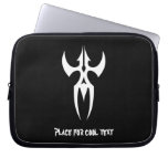 Cool Simple Elegant Classic Black White Tribal Laptop Sleeve