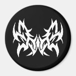 Cool Simple Elegant Classic Black White Tribal Magnets