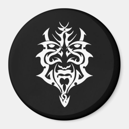 Cool Simple Elegant Classic Black White Tribal Magnet