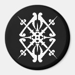 Cool Simple Elegant Classic Black White Tribal Magnet