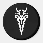 Cool Simple Elegant Classic Black White Tribal Magnet