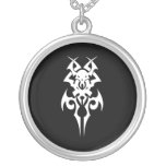 Cool Simple Elegant Classic Black White Tribal Necklace