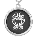 Cool Simple Elegant Classic Black White Tribal Necklace