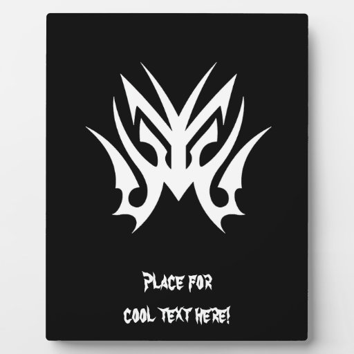 Cool Simple Elegant Classic Black White Tribal Photo Plaques