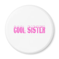 Cool Sister (Pink) Fridge Magnet
