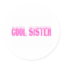 Cool Sister (Pink) Stickers