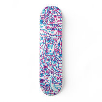 Cool skateboard with crazy monster graphics