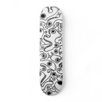 Cool skateboard with crazy monster graphics