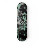 Cool skateboard with dark grunge graphics