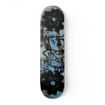 Cool skateboard with dark grunge graphics