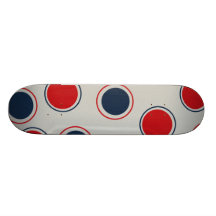 Cool Skateboards for Girls Blue Red Polka Dots