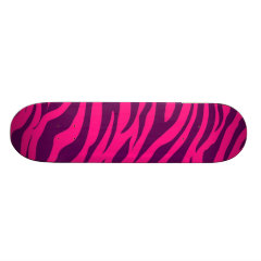 Cool Skateboards for Girls Pink Purple Zebra Print