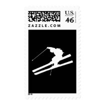 Cool skiing stamp