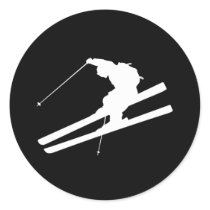 Cool skiing sticker